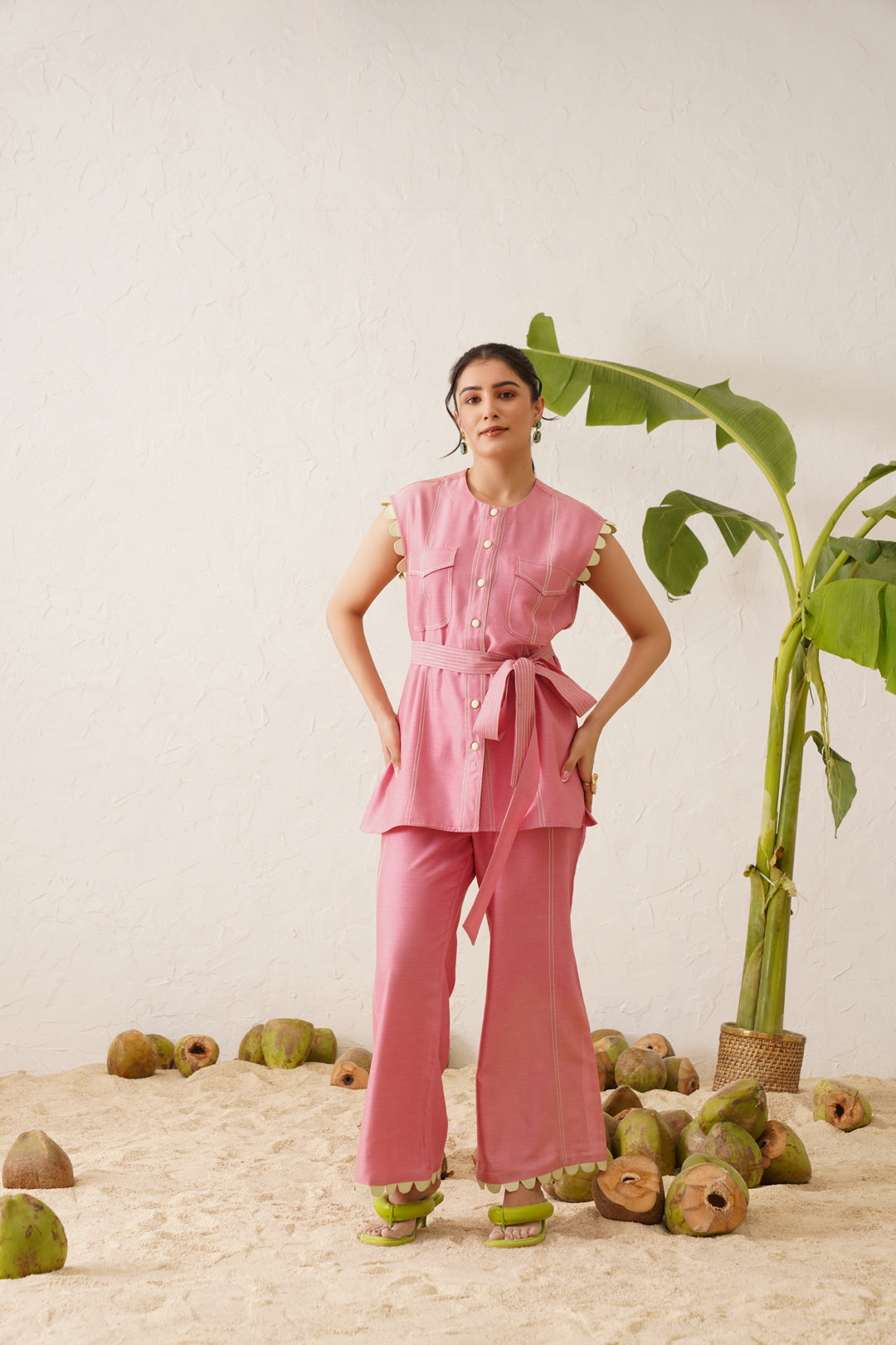 Green-Pink Co-ord Set