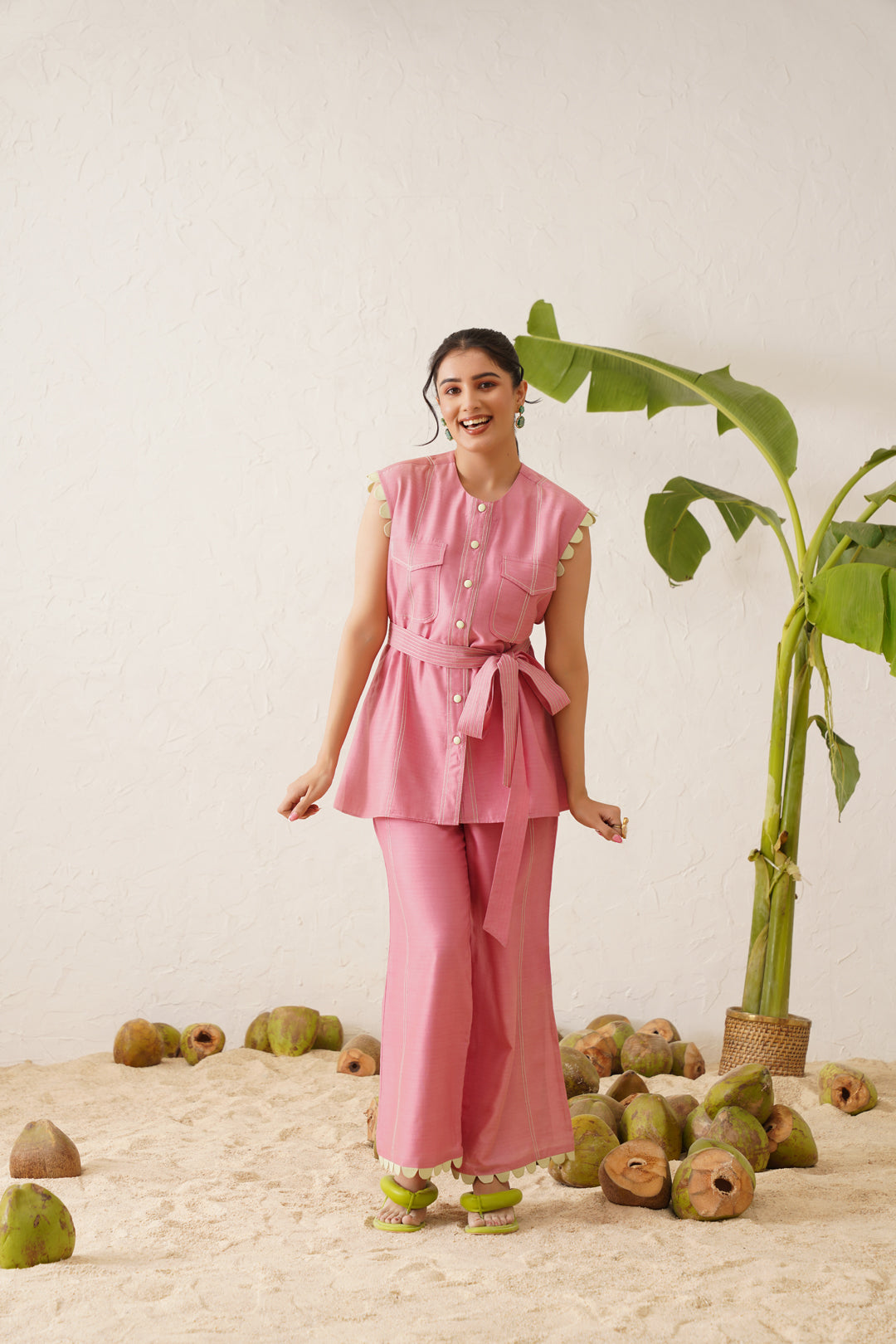 Green-Pink Co-ord Set