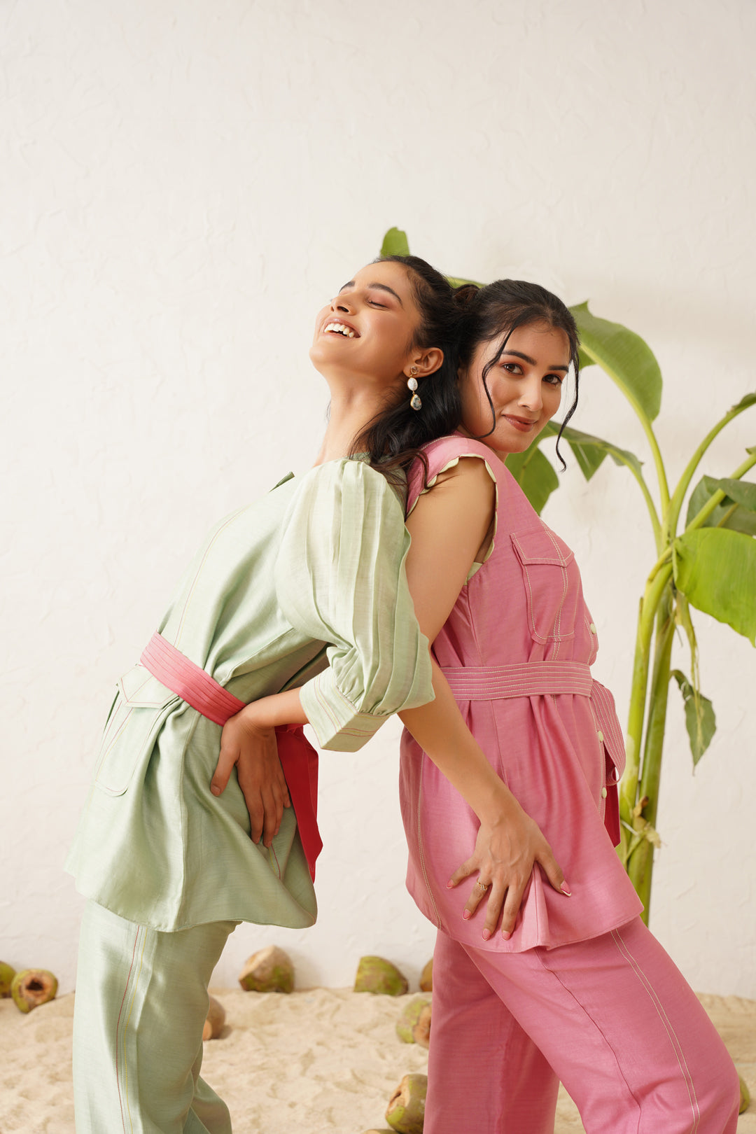 Green-Pink Co-ord Set