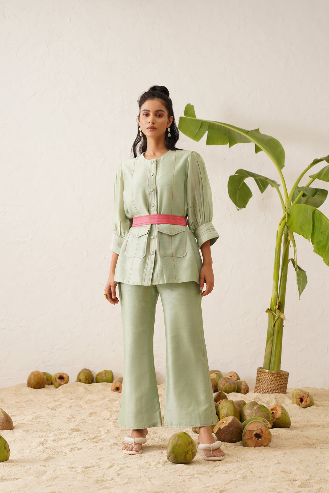 Green-Pink Co-ord Set