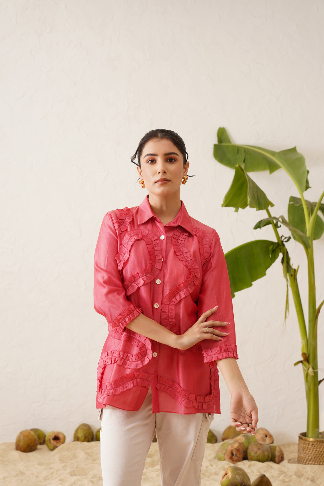 Daisy Frill Chanderi Shirt