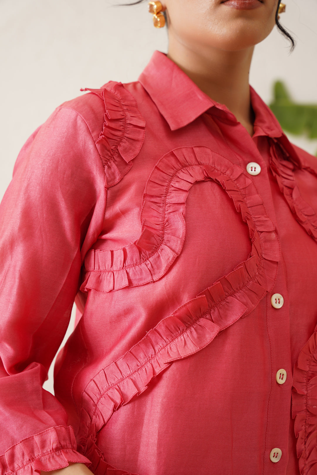 Daisy Frill Chanderi Shirt