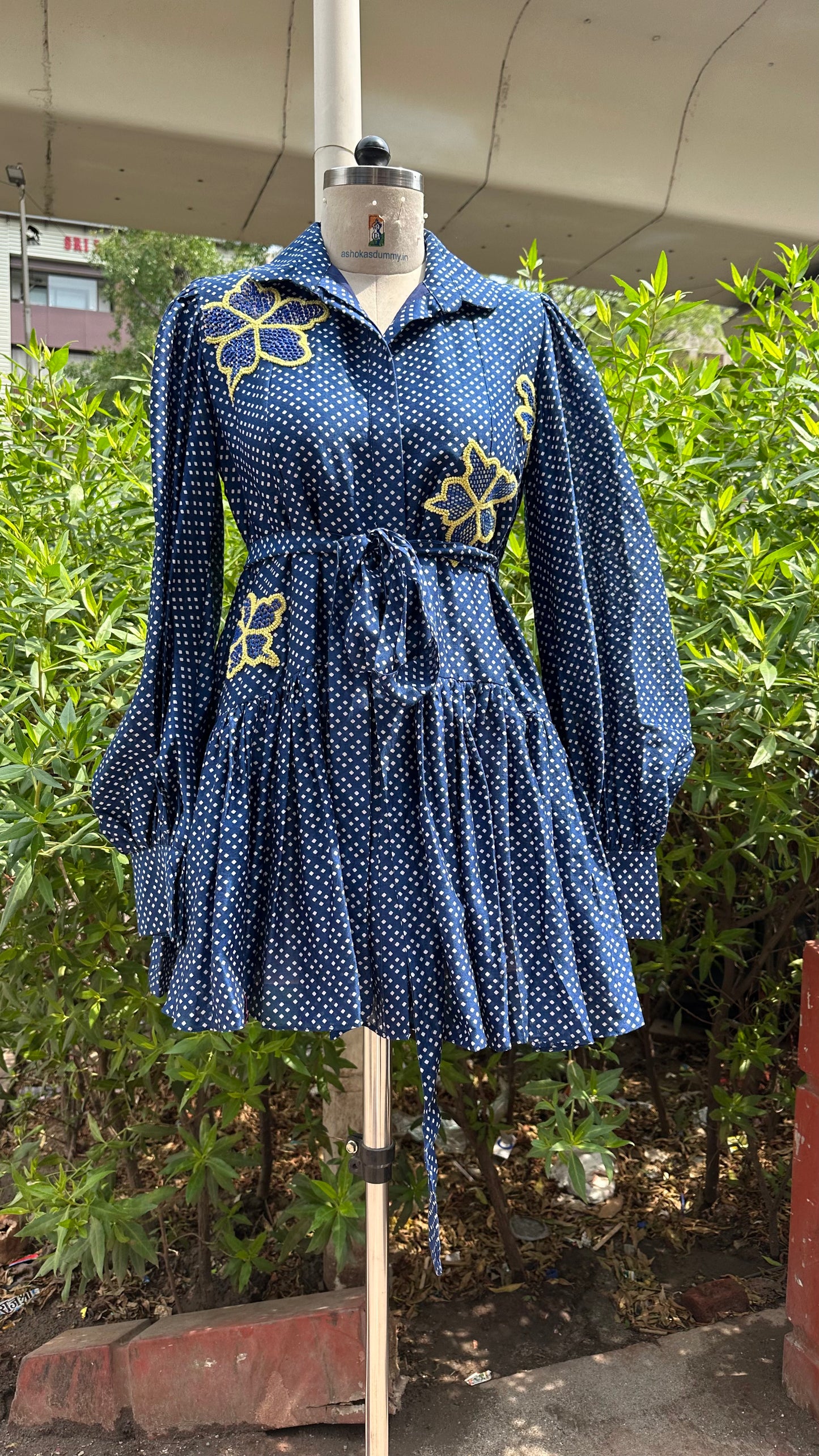 Blue bandhani Dress