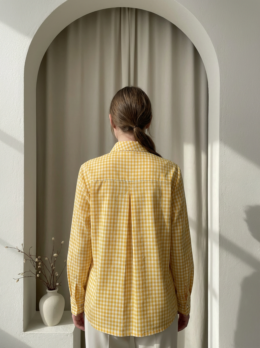 Checks statement sleeve shirt