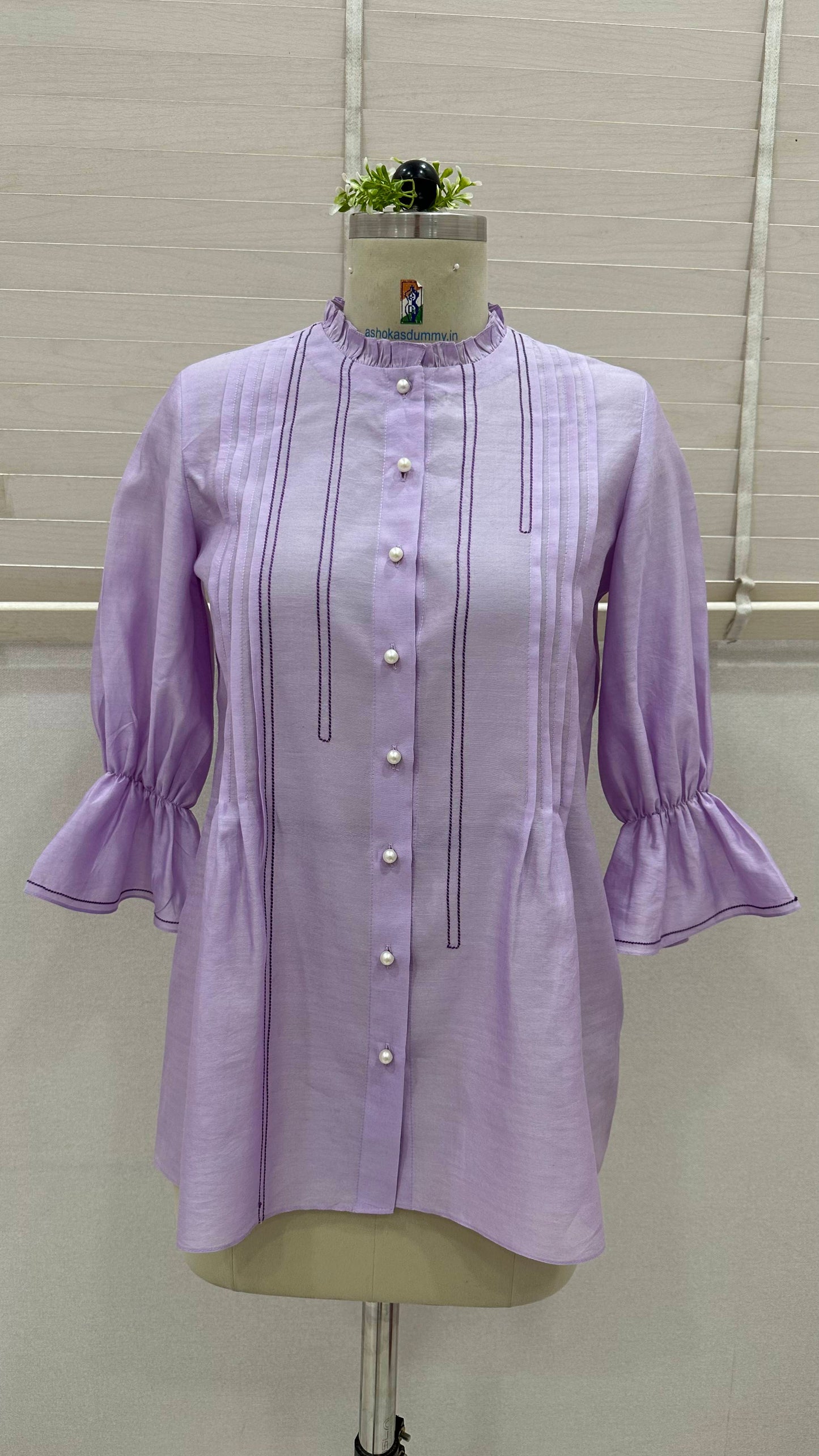 Lavendor Anchor Chanderi Shirt