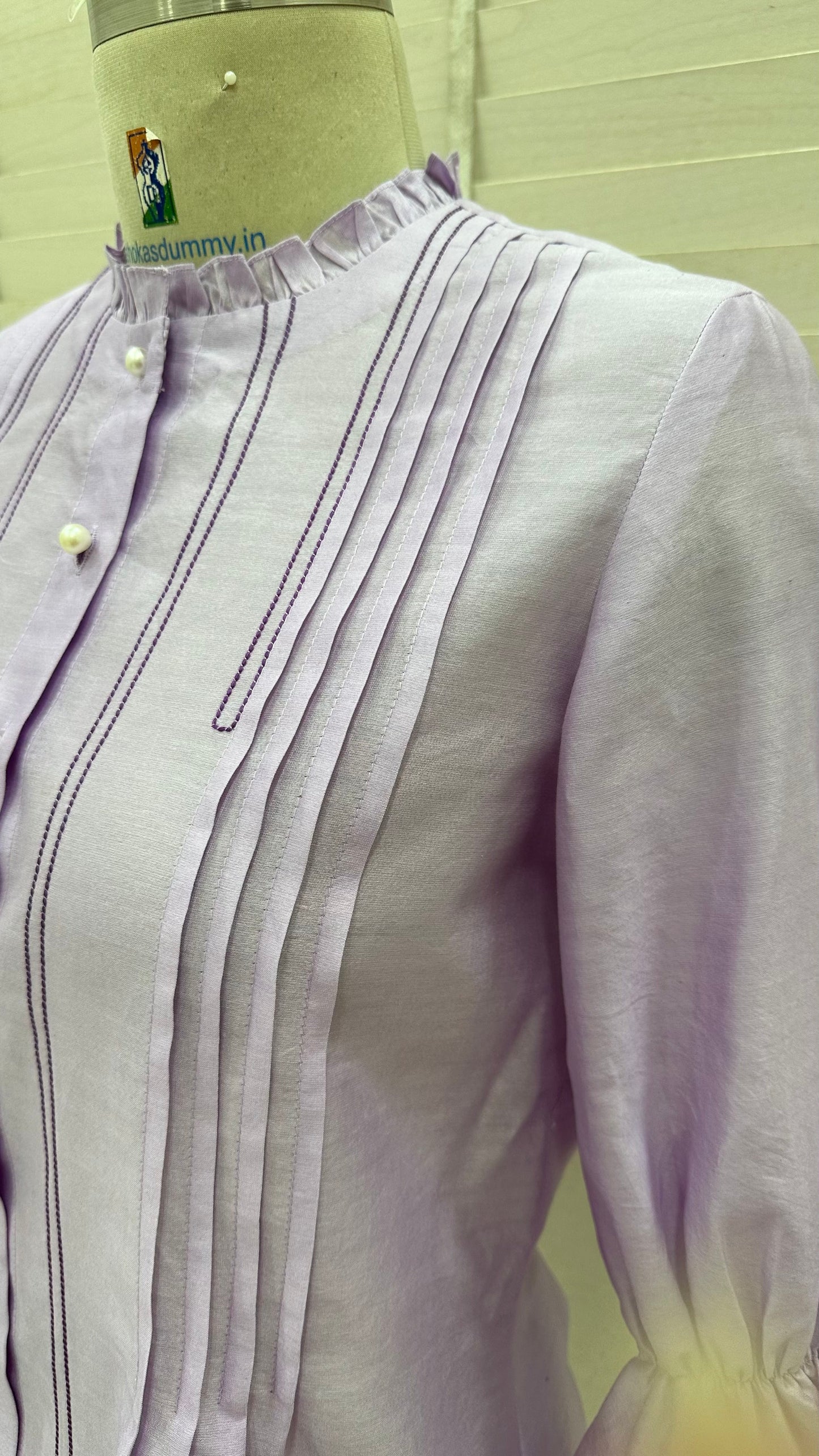 Lavendor Anchor Chanderi Shirt