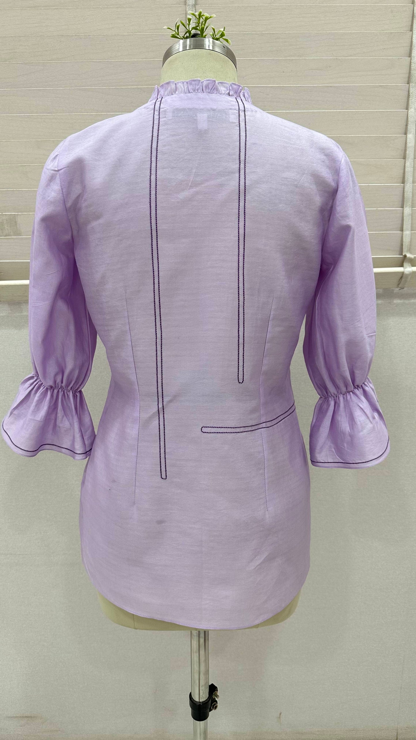 Lavendor Anchor Chanderi Shirt