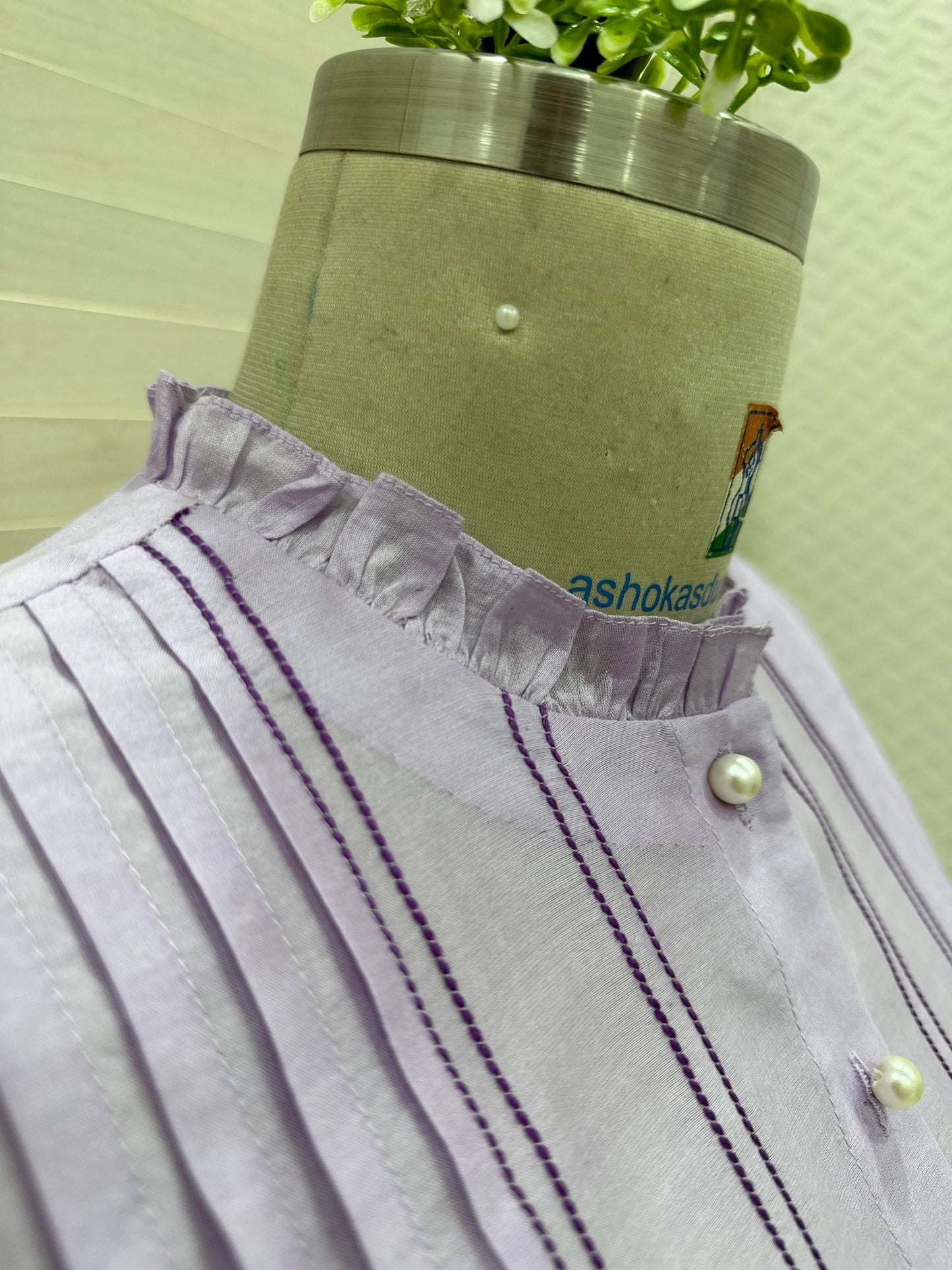 Lavendor Anchor Chanderi Shirt