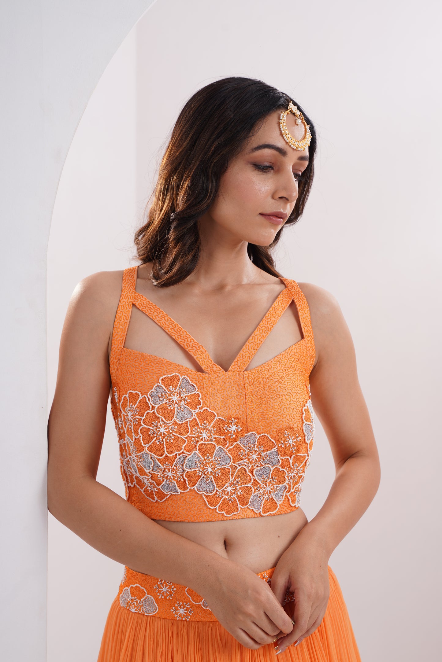 Flower Hand Embroidered Lehenga