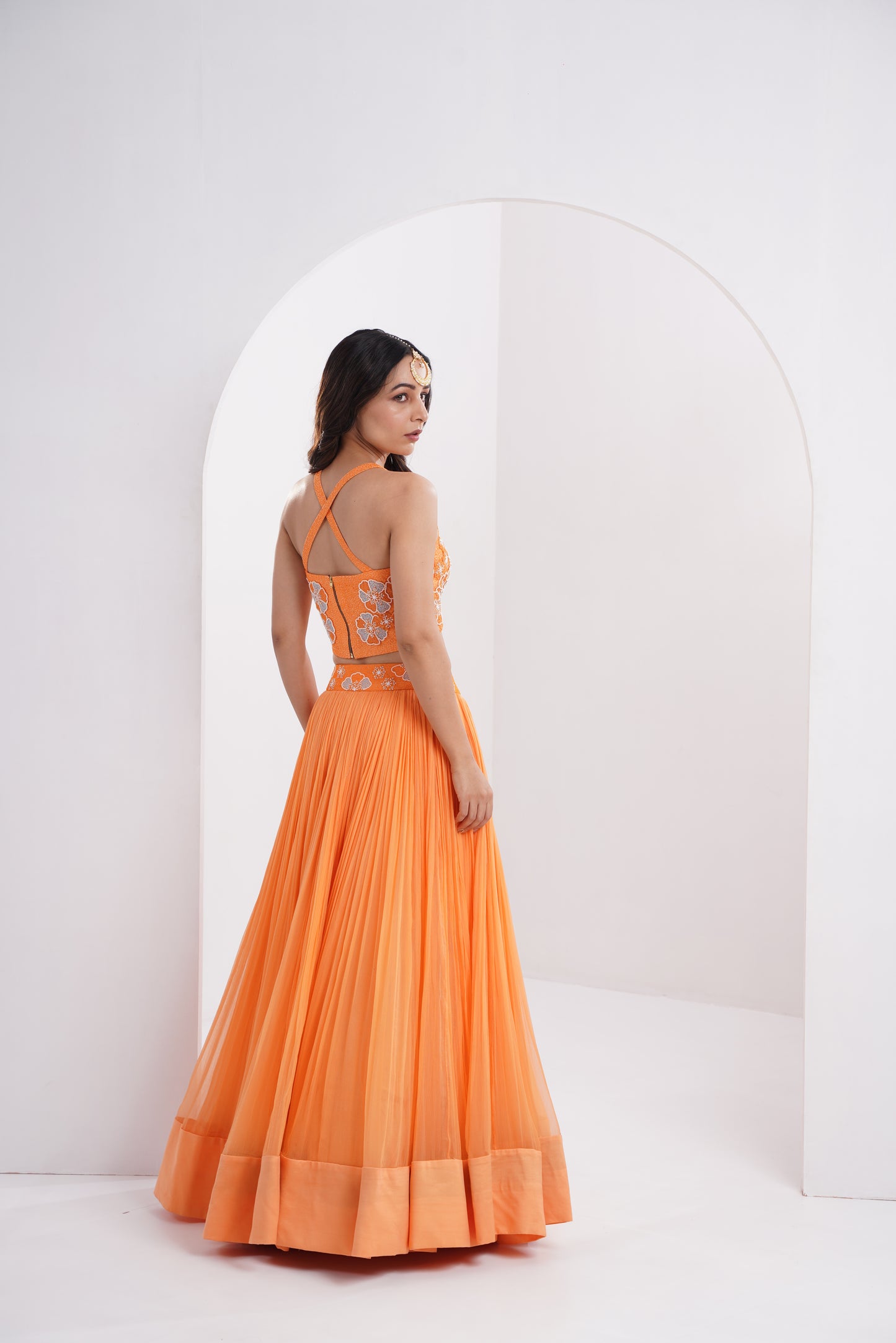 Flower Hand Embroidered Lehenga