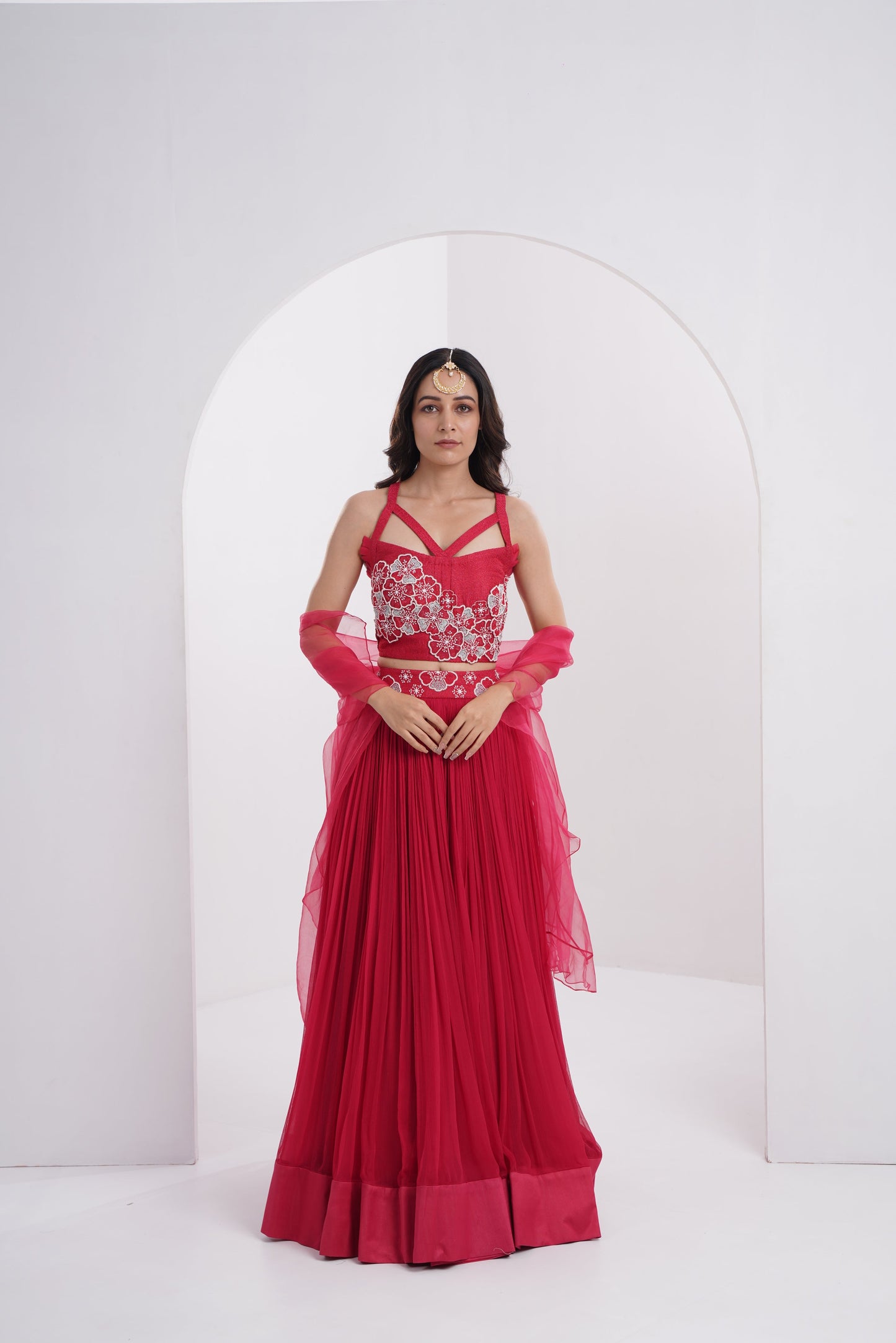 Flower Hand Embroidered Lehenga