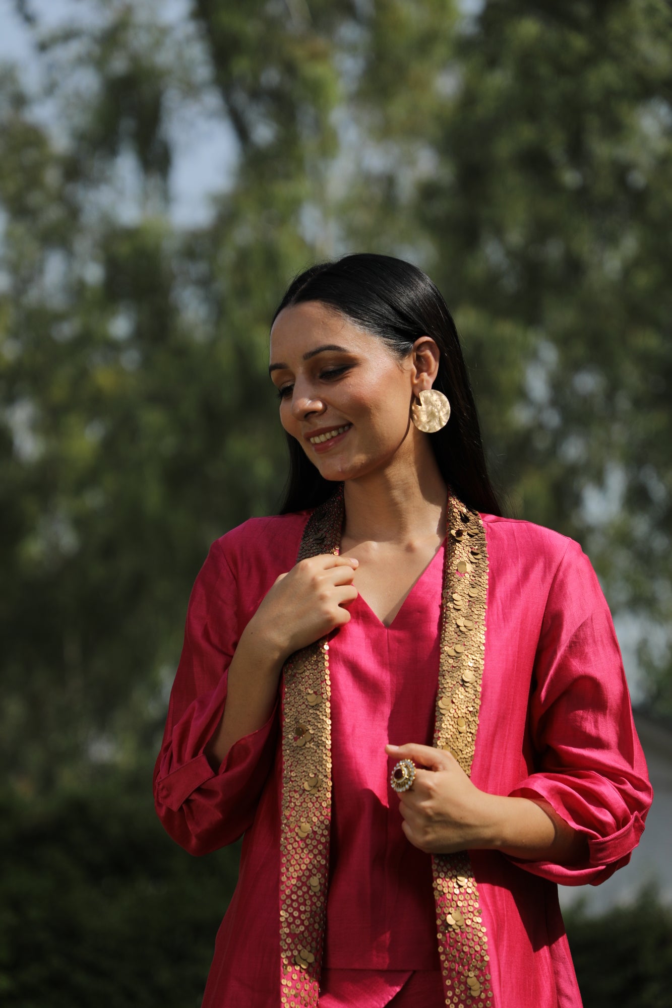 Double Layer Wrap Around Dhoti Set
