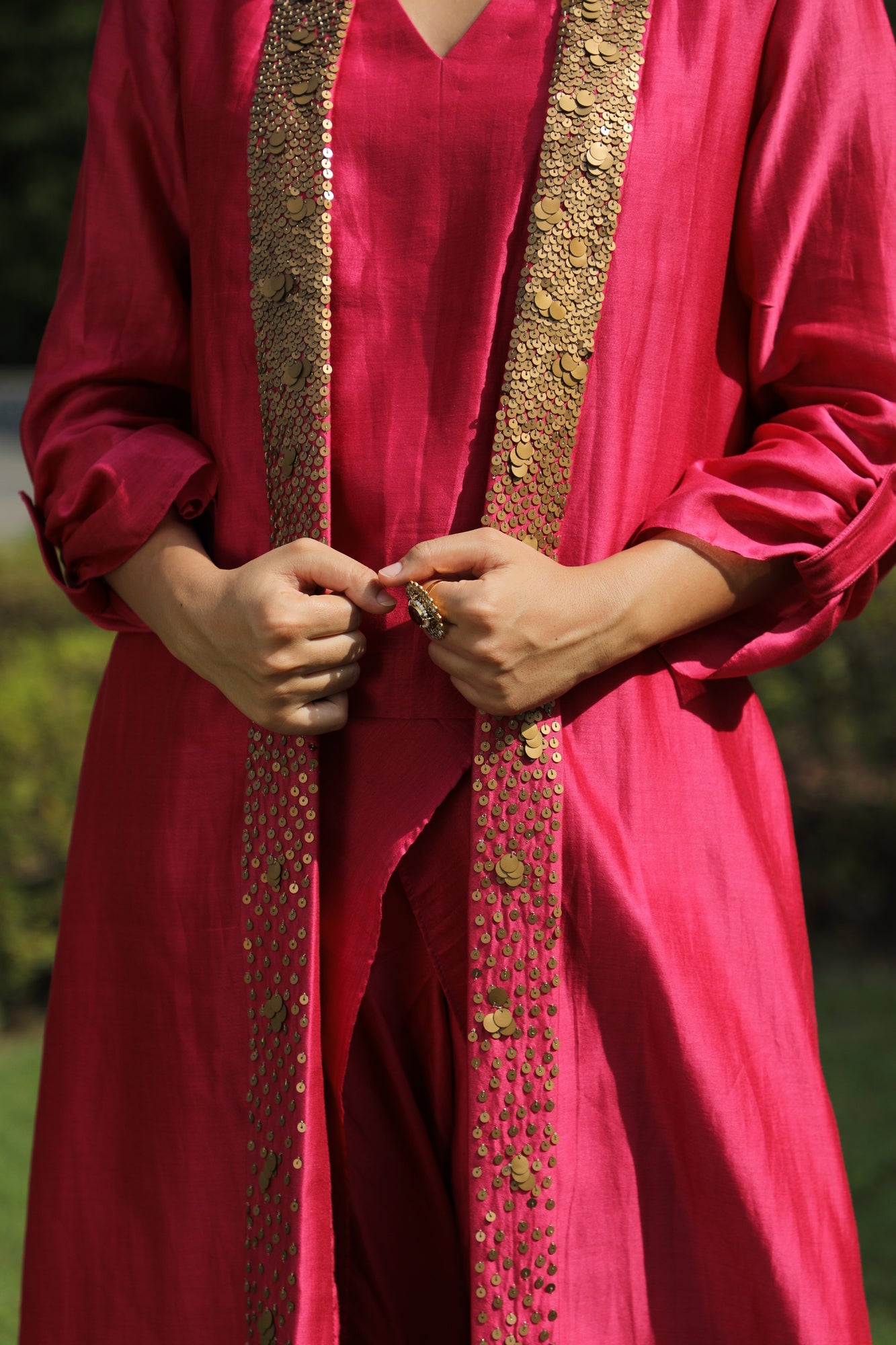Double Layer Wrap Around Dhoti Set