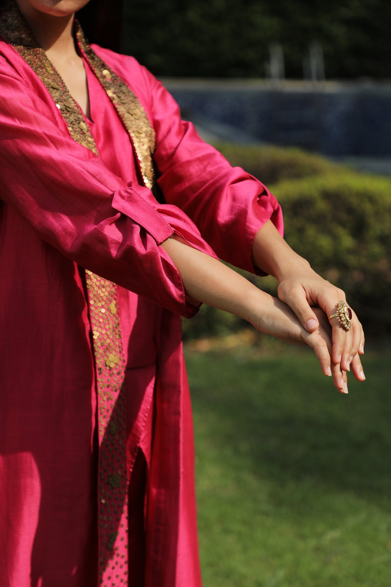 Double Layer Wrap Around Dhoti Set