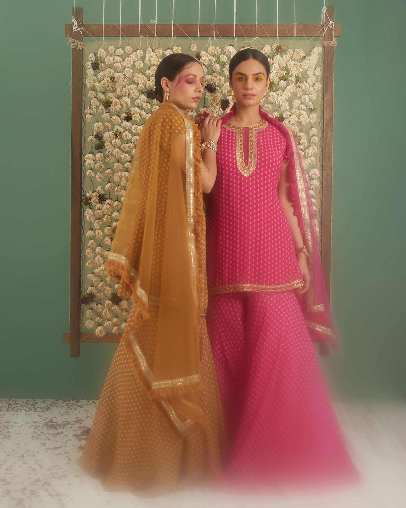 Kadha Garara Embroidered Set