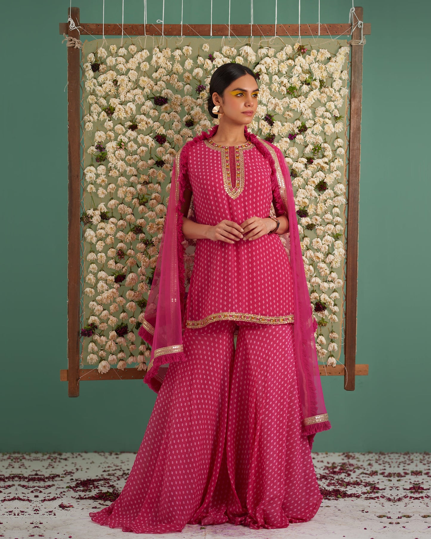 Kadha Garara Embroidered Set