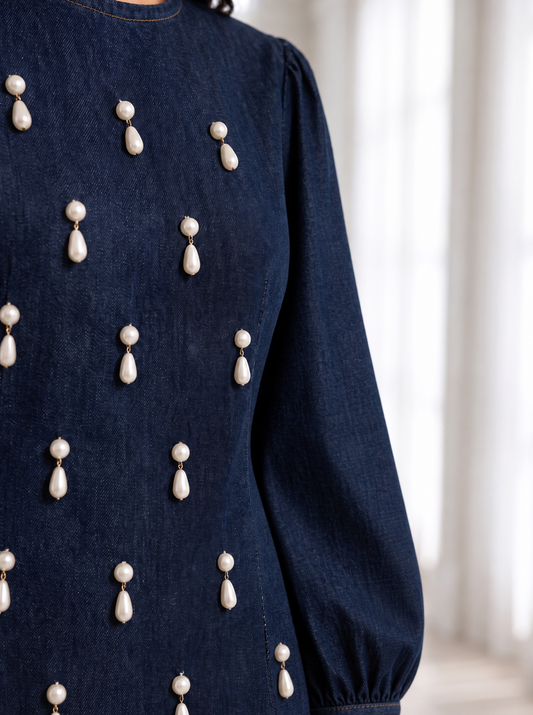 Pearl Denim Dress
