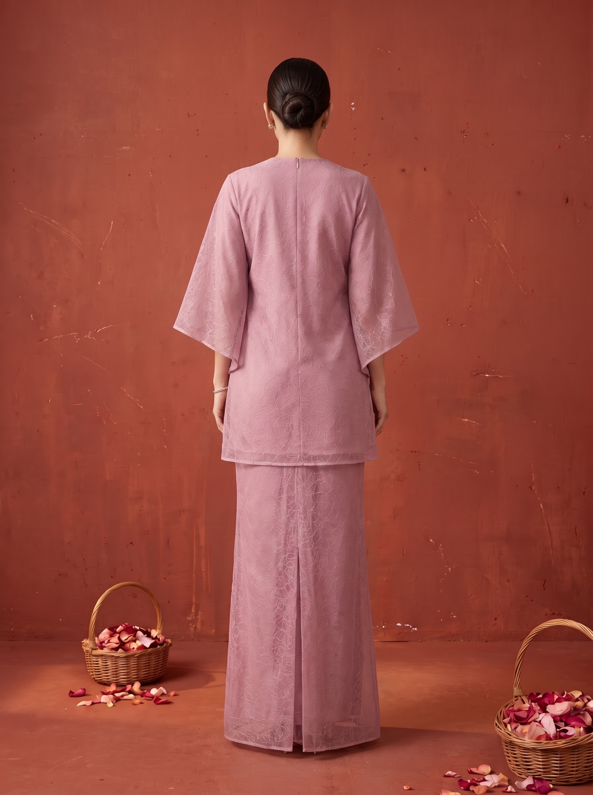 Rosewood Bloom Embroidered Co-ord Set