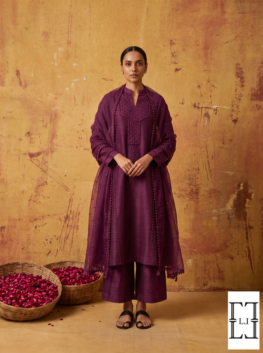 Royal Bloom Embroidered Kurta Set