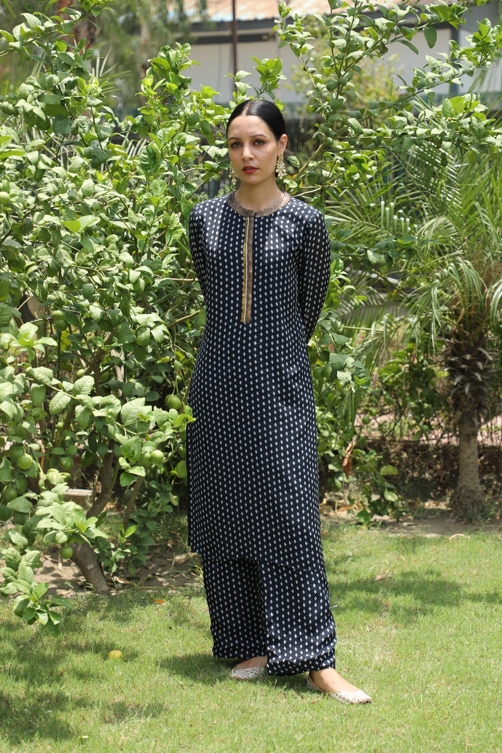 Printed Embroidered Kurta Set