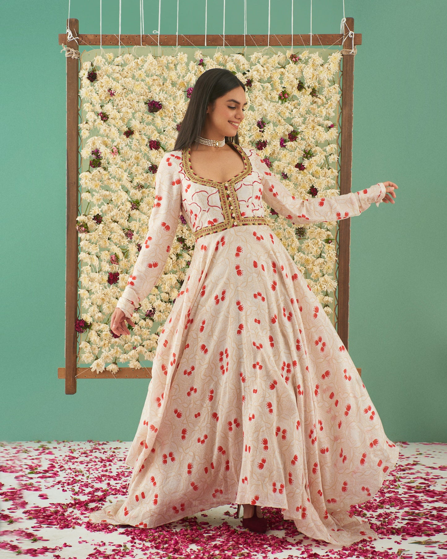 Petunia Anarkali Embroidered Set