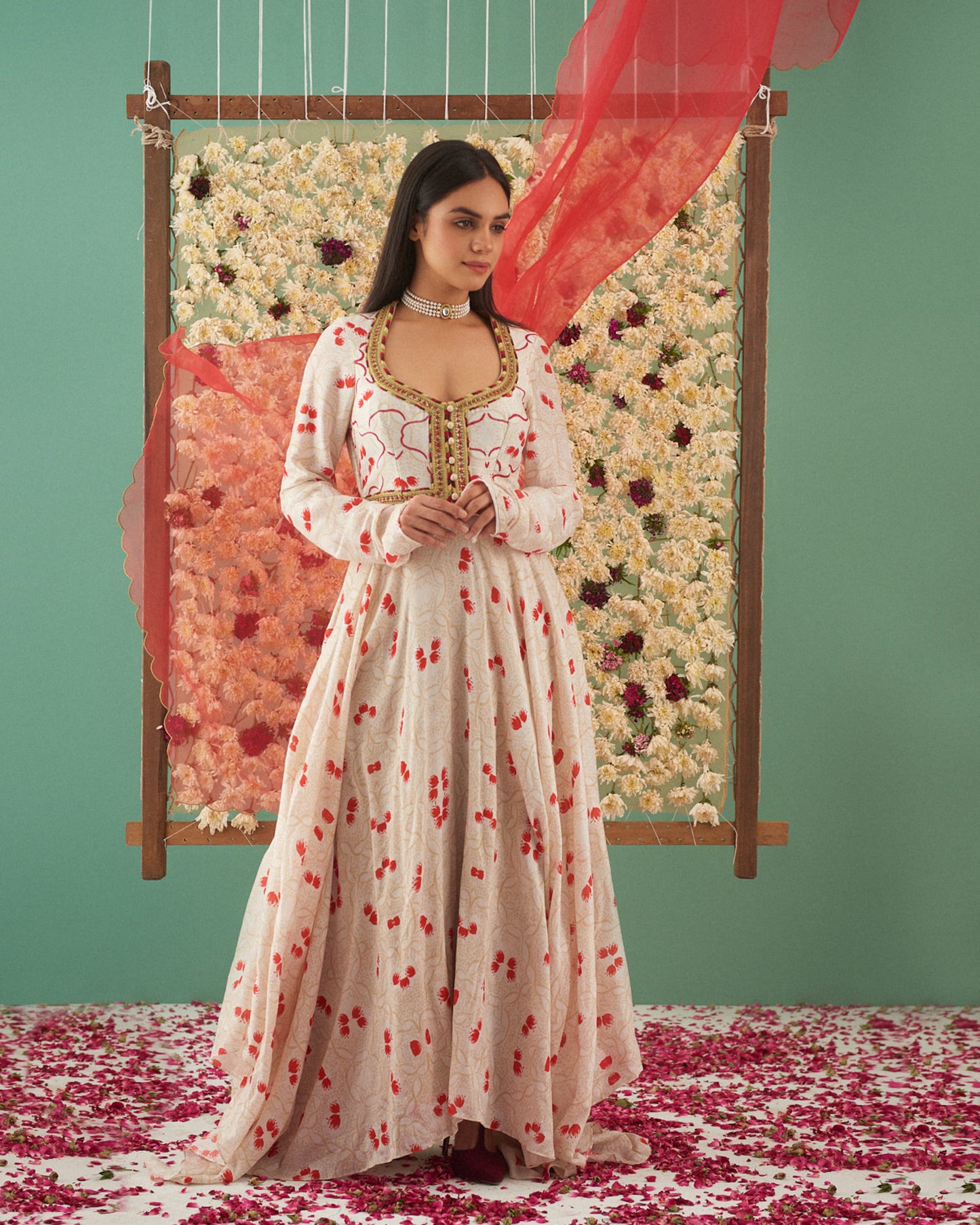 Petunia Anarkali Embroidered Set