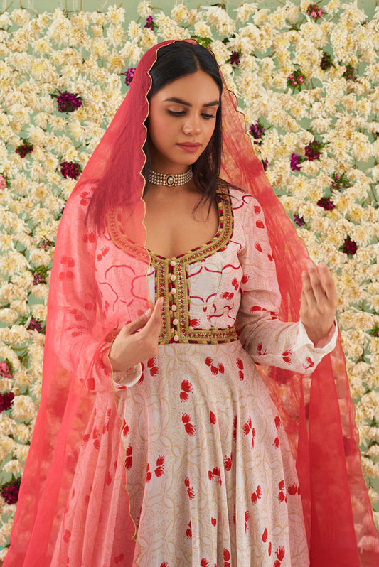 Petunia Anarkali Embroidered Set