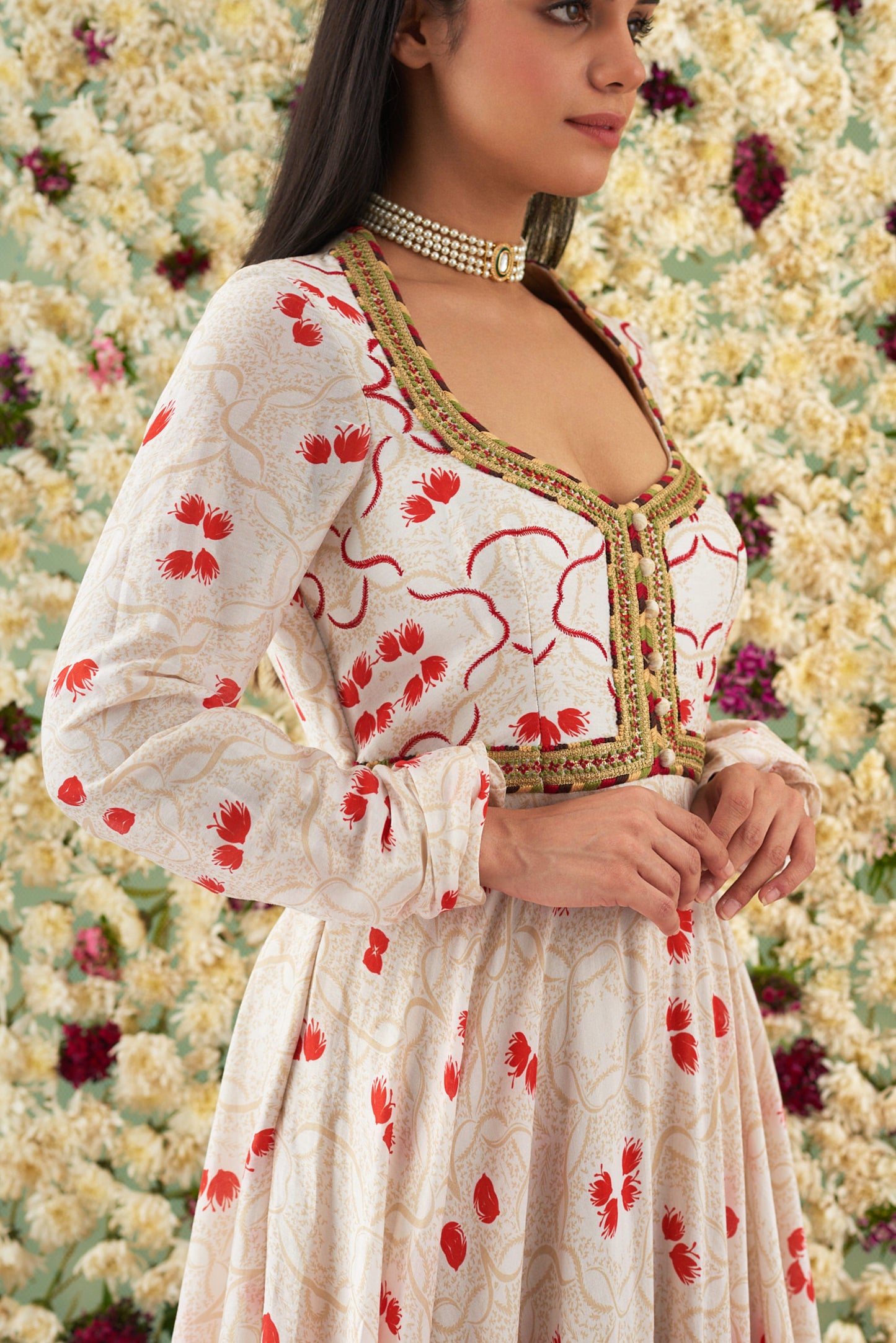 Petunia Anarkali Embroidered Set